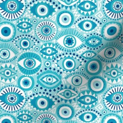 Evil eye teal small