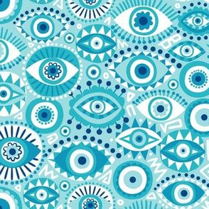 Evil eye teal small