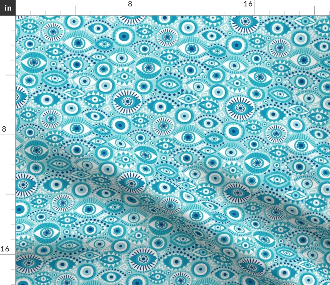 Evil eye teal small