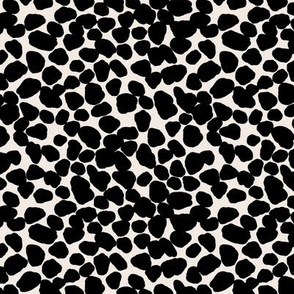Minimalist fat messy pebble abstract animal print smudge and staines ink spots boho nursery neutral beige sand black 