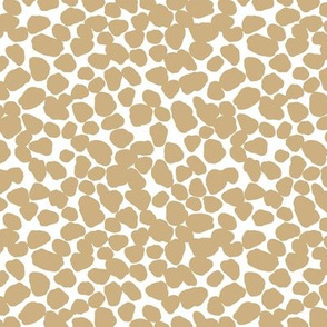 Minimalist fat messy pebble abstract animal print smudge and staines ink spots boho nursery neutral honey yellow on white