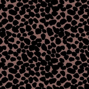 Minimalist fat messy pebble abstract animal print smudge and staines ink spots boho nursery neutral black on berry