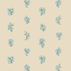 Forgetmenot string in provencal cream