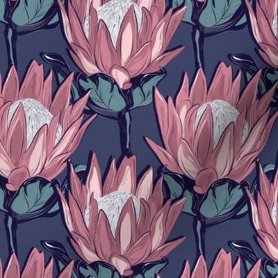 protea navy - small