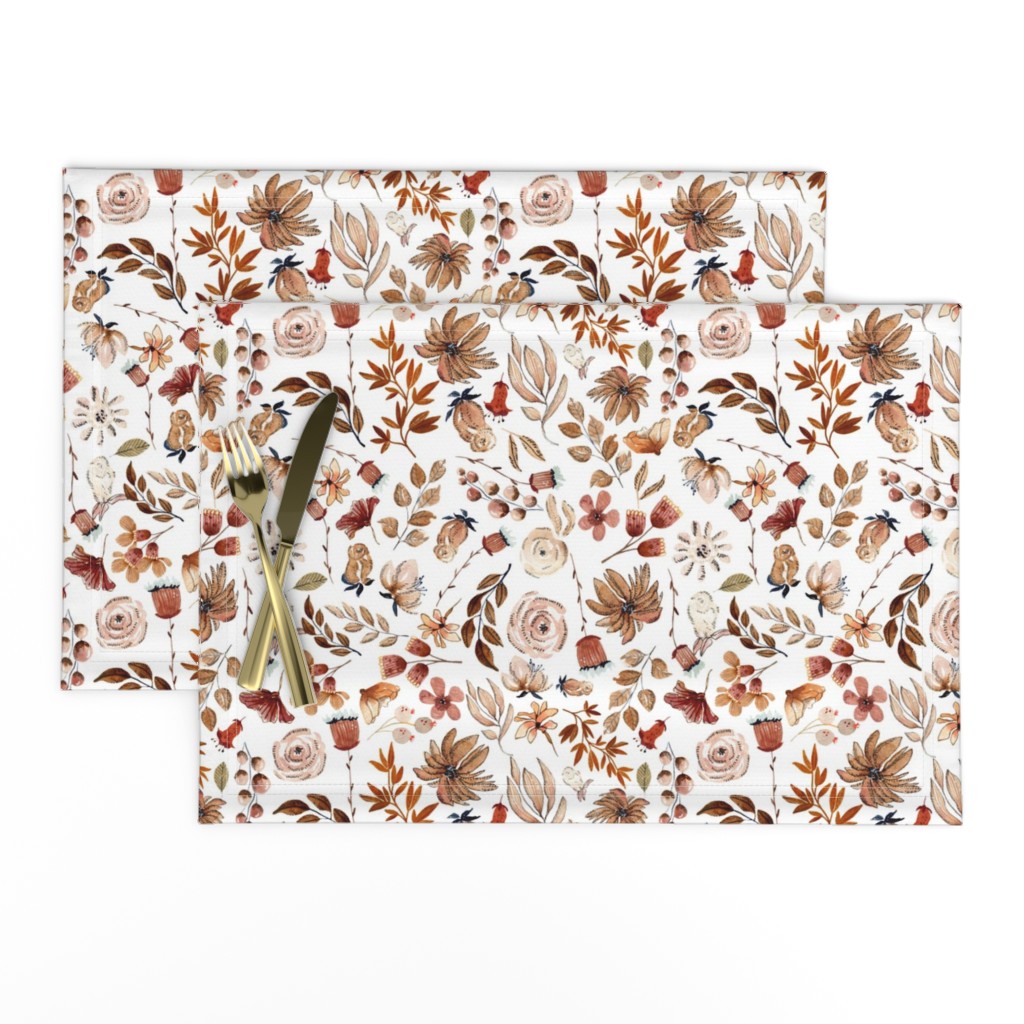 Vintage Copper Fall Floral 