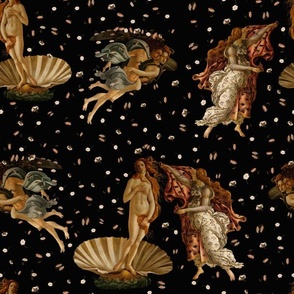 Botticelli Birth of Venus Black