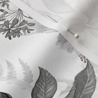 Pink Cockatoo Tropical Exotic Flower Jungle  double layer black and white