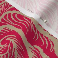 dreamy rose garden bedding - viva magenta and pale khaki - xlarge