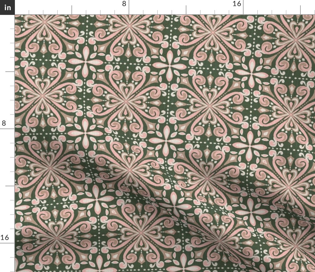 Decor tiles green background