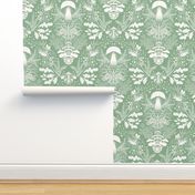 Mushrooms forest damask mint