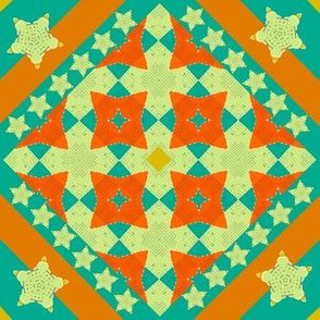 Turquise&Orange Stars