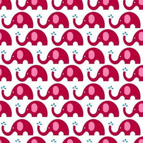 2" Elephant Party - red