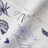 Plant Cell Love - Purple Wallpaper