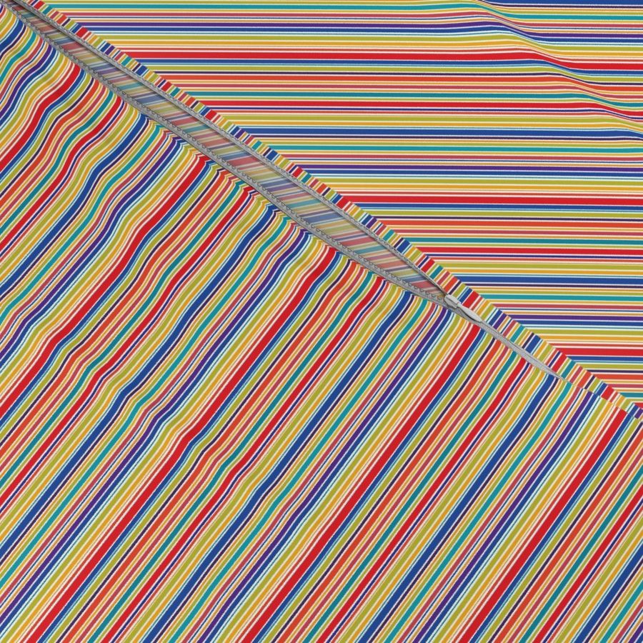 Bright Thin Rainbow Stripes