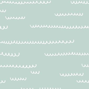 Minimal beach ocean waves summer boho island vibes Scandinavian abstract style nursery mint green