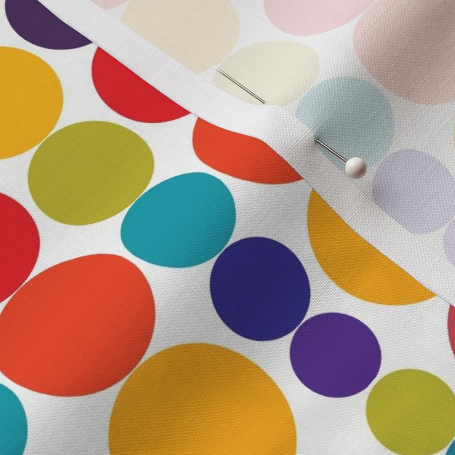 Bright Rainbow Circle Dots - Large