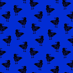 Crows  on Royal Blue - Medium
