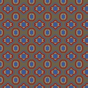 Mud Red Blue Mosaic