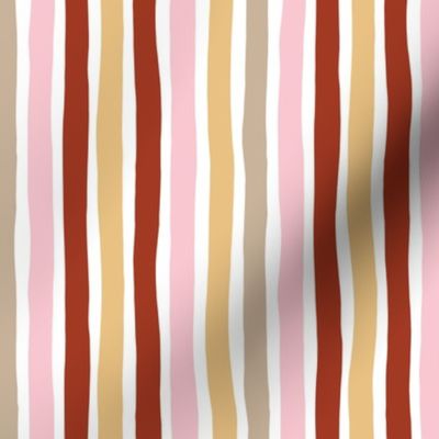 Little moody stripes basic minimal strokes spring summer red maroon pink yellow beige