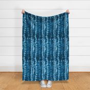 Shibori Stripes- Cerulean Blue- Large Scale