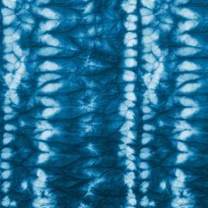 Shibori Stripes- Cerulean Blue- Large Scale