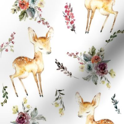 fawn - fall floral