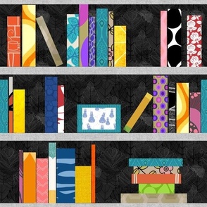 Bookshelf Books Library Bookworm Reading Pattern Wrapping Paper by Liviana