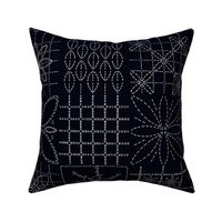 Sashiko patchwork black