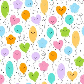 (M Scale) Balloons Seamless Pattern