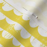 Illuminating yellow and white scratched stripes and semicircles