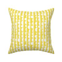 Illuminating yellow and white scratched stripes and semicircles