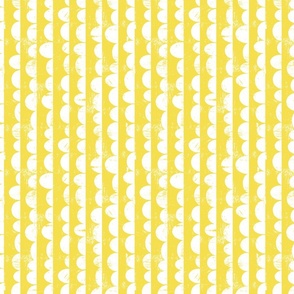 Illuminating yellow and white scratched stripes and semicircles