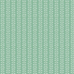 Modern folk leaf stripe in green and sage
