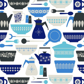 vintage kitchen - blue pyrex - white background-01
