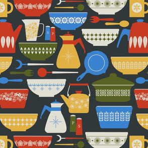 vintage kitchen - bright pyrex - pueblo background-01