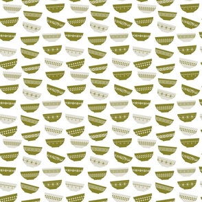 scattered verde green pyrex bowls-ditsy