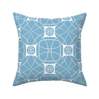 Blue and White Art Deco Mandala