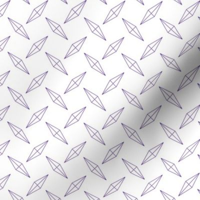 Diamond Plate Metal - Purple on White Geometric outline