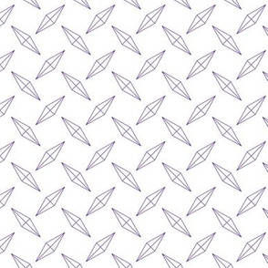 Diamond Plate Metal - Purple on White Geometric outline
