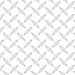Diamond Plate Metal - Hunter Green on White Geometric outline