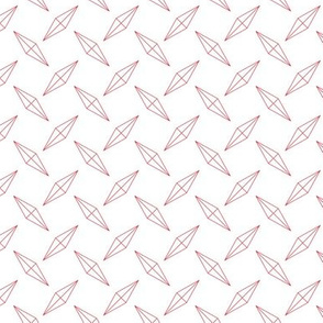 Diamond Plate Metal - Berry Blush on White Geometric outline