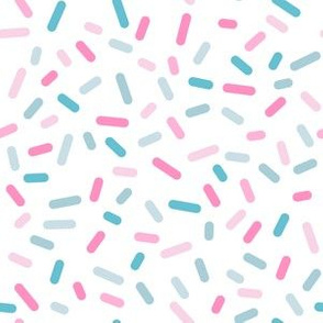 (M Scale) Pink and Blue Sprinkles on White