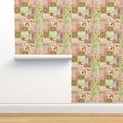 patchwork Bird Garden mint green