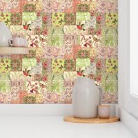 patchwork Bird Garden mint green