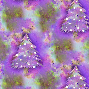Dreamy Christmas Trees - Misty Purple