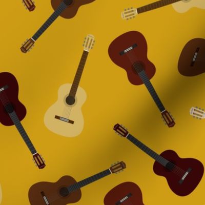 Mustard Yellow Guitar // Guitars Print