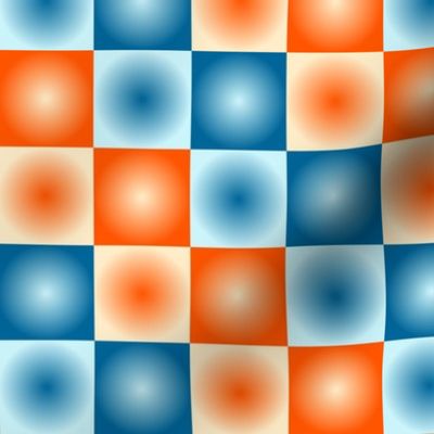 Orange and Blue Checkerboard