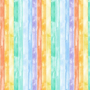 (small scale) watercolor rainbow stripes C21