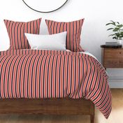 Stripes Half Inch -  Navy Red Pink