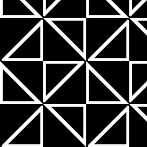 Black And White Triangle Geometry Pattern 